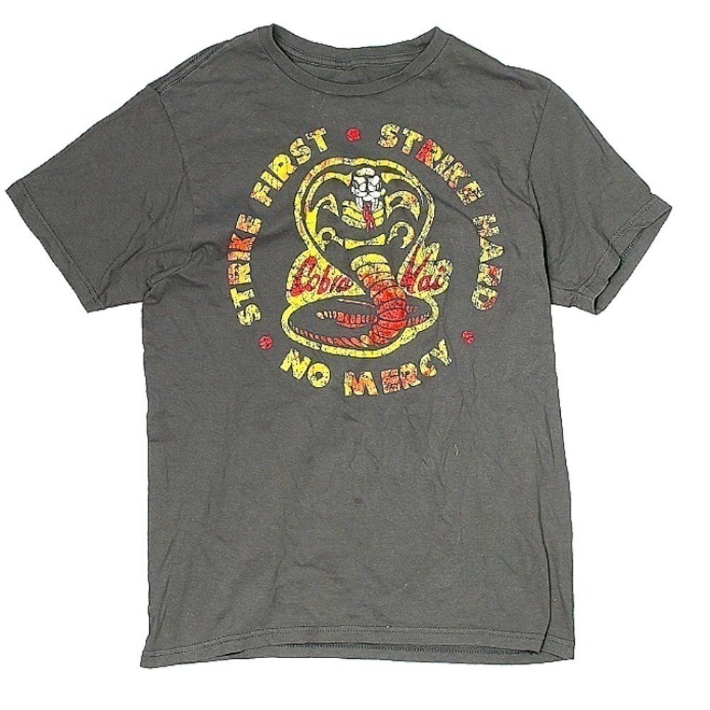 Ripple Junction karate kid cobra Kai short sleeve graphic T-shirt small grey